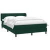 vidaXL Cama com molas/colch&atilde;o 160x220 cm veludo verde-escuro