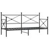 vidaXL Cama de Dia sem Colch&atilde;o 90x200 cm a&ccedil;o preto