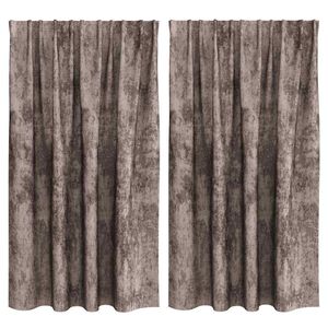vidaXL Cortinas de Veludo 2 pcs Cappuccino 140 x 140 cm Veludo