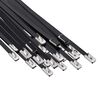vidaXL Amarra de Cabo 25 unid. 4,6 x 450 mm Preto