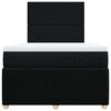 vidaXL Cama com molas/colch&atilde;o 120x200 cm tecido preto