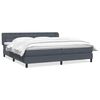 vidaXL Cama com molas colch&otilde;es 200x210 cm veludo cinzento-escuro