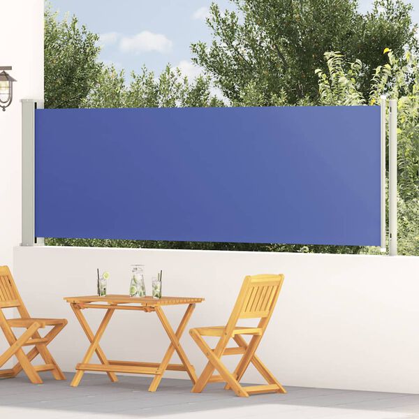 vidaXL Toldo lateral retr&aacute;til para p&aacute;tio 117x600 cm azul