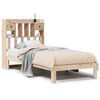 vidaXL Cama com estante sem colch&atilde;o 100x200 cm pinho maci&ccedil;o
