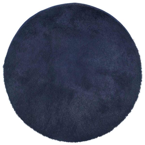 vidaXL Tapete shaggy de pelo alto NAVARRA 100x100 cm azul-marinho