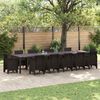 vidaXL Mesa de Jardim Castanho 400 x 100 x 73 cm vime PE