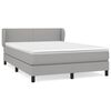 vidaXL Cama com molas/colch&atilde;o 140x200 cm tecido cinzento-claro