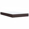 vidaXL Cama boxspring com colch&atilde;o 120x190 cm tecido castanho-escuro