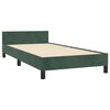 vidaXL Estrutura de cama sem colch&atilde;o 90x190 cm veludo verde-escuro