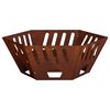 vidaXL Fire Pit Ferro Enferrujado 60 x 60 x 23 cm A&ccedil;o Corten