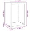 vidaXL Rack Lenha 60x40x80 cm a&ccedil;o resistente &agrave;s intemp&eacute;ries