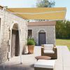 vidaXL Toldo retrátil manual independente 300x250 cm amarelo e branco