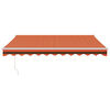 vidaXL Toldo retr&aacute;til autom&aacute;tico 3x2,5 m laranja e castanho