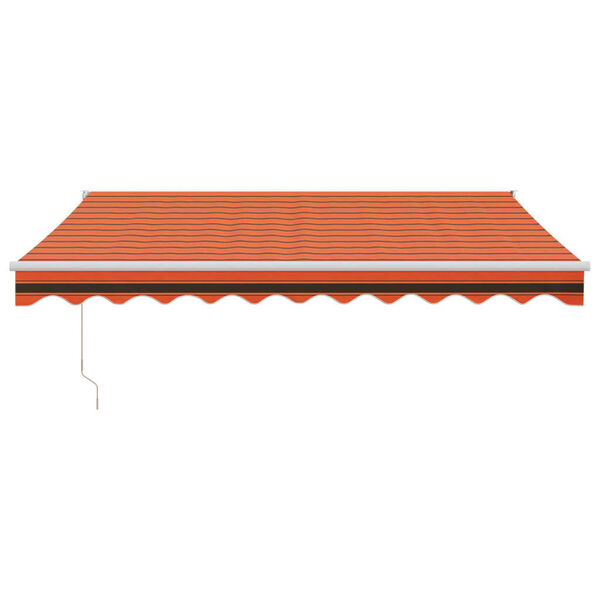 vidaXL Toldo retr&aacute;til autom&aacute;tico 3x2,5 m laranja e castanho