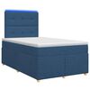 vidaXL Cama box spring com colch&atilde;o Azul 120 x 190 cm Tecido