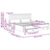 vidaXL Estrutura da Cama Cinzento 180 x 200 cm Madeira processada