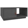 vidaXL Mesa de centro 80x80x35,5 cm madeira de pinho maci&ccedil;a cinza