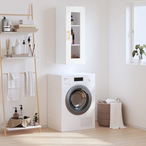 vidaXL Arm&aacute;rio de parede 34,5x34x90 cm branco