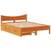 vidaXL Estrutura cama c/ gavetas 160x200 cm pinho maci&ccedil;o castanho-mel