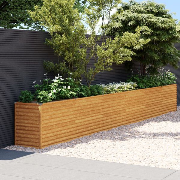 vidaXL Canteiro elevado de jardim 578x50x69 cm A&ccedil;o Corten
