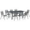 vidaXL Conjunto de Jantar para Jardim 9 unid. Antracite