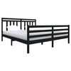 vidaXL Estrutura de cama super king 180x200 cm madeira maci&ccedil;a preto