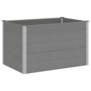 vidaXL Canteiro elevado para jardim WPC 150x100x91 cm cinzento