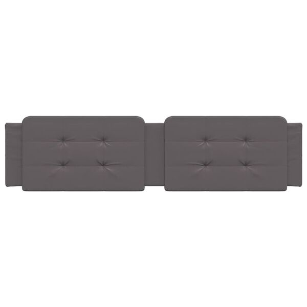vidaXL Almofad&atilde;o de cabeceira Zadar 200 cm couro artificial cinzento