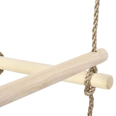 vidaXL Escada de corda infantil 200 cm madeira
