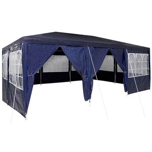 vidaXL Tenda de Festa 600 x 400 x 266 cm Azul Polietileno