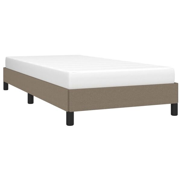 vidaXL Estrutura de cama sem colch&atilde;o 90x190 cm tecido cinzento