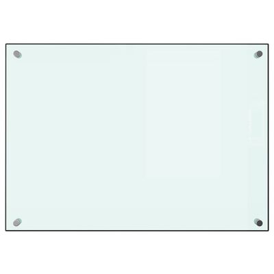 vidaXL Painel anti-salpicos de cozinha 70x50 cm vidro temperado branco