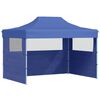 vidaXL Tenda dobr&aacute;vel profissional festas 3 paredes 3x4 m a&ccedil;o azul