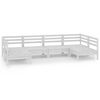 vidaXL 6 pcs conjunto lounge de jardim pinho maci&ccedil;o branco