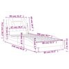 vidaXL Estrutura de cama Viana sem colch&atilde;o couro artificial 80x200 cm castanho