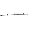 vidaXL Kit de ferragens para porta deslizante 366 cm a&ccedil;o preto