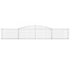 vidaXL Cesto gabião arqueado 400x30x60/80 cm ferro galvanizado