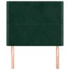 vidaXL Cabeceira Verde Escuro 80x5x118/128 cm Veludo