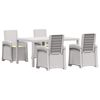 vidaXL Conjunto de Jantar para Jardim 5 unid. Branco e Creme PP