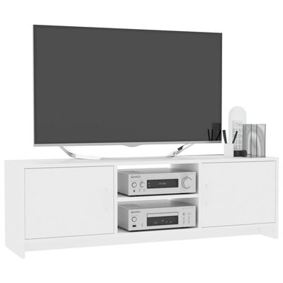 vidaXL Móvel de TV 120x30x37,5 cm contraplacado branco
