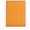 vidaXL Tapete de porta lavável 90x120 cm laranja