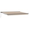 vidaXL Toldo Retr&aacute;til Manual Bege 4 &times; 3,5 m