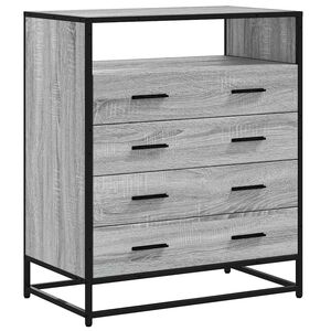 vidaXL Arm&aacute;rio de gavetas 70x41x83,5 cm deriv. madeira cinzento sonoma