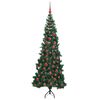 vidaXL &Aacute;rvore de Natal artificial de canto Verde 180 cm PVC e Metal