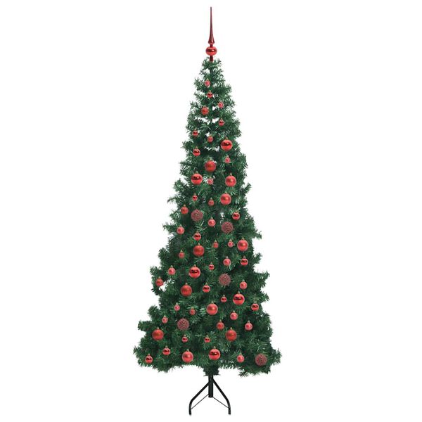 vidaXL &Aacute;rvore de Natal artificial de canto Verde 180 cm PVC e Metal
