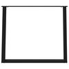 vidaXL Pés para mesa de jantar em formato de U, 2 peças, preto, 100x(72-73) cm, aço
