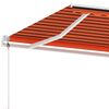 vidaXL Toldo autom&aacute;tico independente 300x250 cm laranja e castanho