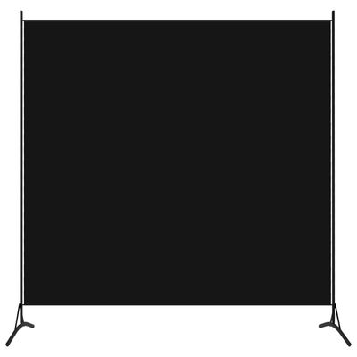 vidaXL Divisória com 1 painel 175x180 cm preto
