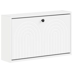 vidaXL Arm&aacute;rio de Sapatos de Parede ALKMAAR 71 x 17 x 43 cm Branco