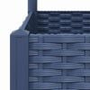 vidaXL Vaso/floreira jardim c/ treliça 120x40x121,5 cm PP cinzento azul
